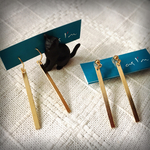 【再再..販】as I'm**スティックゴールドのゆらゆらシンプルピアス