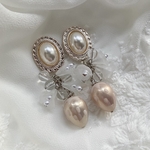 イチゴとお花の揺れるシルバーピアス/イヤリング