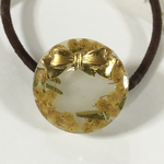【SALE】春　　ミモザ  リースヘアゴム  レジン