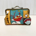 レトロ看板柄がま口＊ブルー