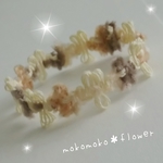 新色*mokomoko*お花のガーデンブレスレット
