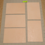 （5-101-2）国産ヌメ革（姫路レザー）のハギレ約A4サイズ20×30cm 