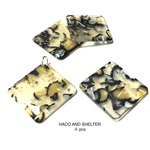 4pcs★mixed rhombus marble charm（ハイクオリティ アクリルチャーム）