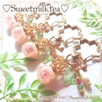 🌸桜まんまるキーホルダー(ローズクォーツ💕)🌸