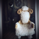 白ひつじver🐏　1/6サイズ　もっふもふ🎶　ひつじさんのもふもふチェア♪🐾　ブライスなどに