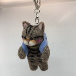 ランドセル🎒猫ちゃんキーホルダー(キジトラ猫)羊毛フェルト