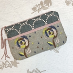 【専用ページ】ミナペルホネン  sand rose ダブルファスナーフラットポーチ