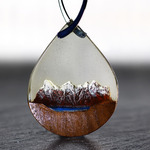 【50%off 現品限り】Alps Lake/Pendant　ウッドレジンジュエリー