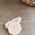 SALE♡ お花のビーズ刺繍のヘアアクセ゜。Sサイズ♡ベージュ