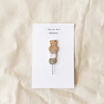 [ 受注 ] 3色だんごとテディベア🍡刺繍ピンバッジ