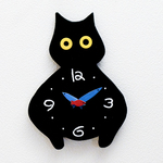 黒猫の掛時計