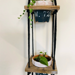 wooden plant hanger　プラントハンガー+植木鉢