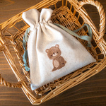 おすわりくまさん🧸巾着ポーチ【受注生産】