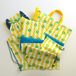 A様専用《Yellow Stripe》ストライプドット・くまステッチBlueの7点