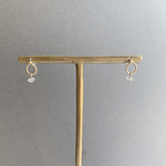ハーキマーダイヤモンドピアス*14kgf