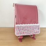 新柄入荷♪再販＊女の子向け♡切替柄と縁取りが選べる＊透明ランドセルカバー