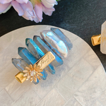 stone and Pearl mini hair clip