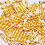 ツイストビーズ ９ｍｍ ライトトパーズインラインゴールド ＬＴトパーズＧ 約５０個入り×２パック分（計約１００個分）