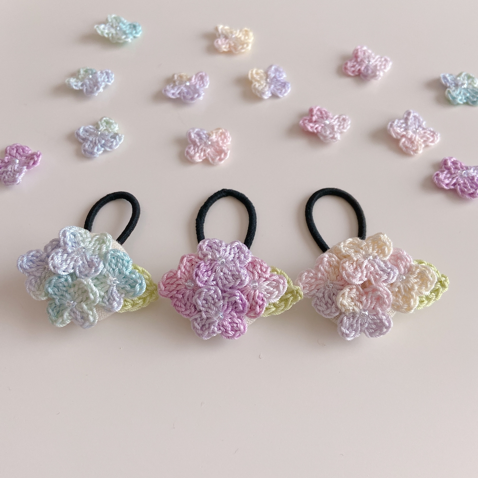 ☆送料無料☆キッズ向け＊あじさいのヘアゴム - SENRI'S HANDMADE SHOP
