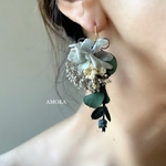 [紫陽花]    éclat   エクラット　ドライフラワー ピアス/イヤリング    ゆらゆら揺れる　ネジバネ　ノンホール　紫陽花