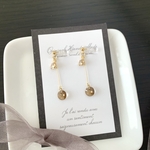 ダブルスワロの華奢イヤリング　gs/ct