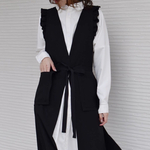 エプロンにも私服にも◯大人のフリルエプロンワンピース