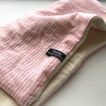 Thanks sale■再販■８重ガーゼハンカチ■ヒッコリー*ピンク*大判
