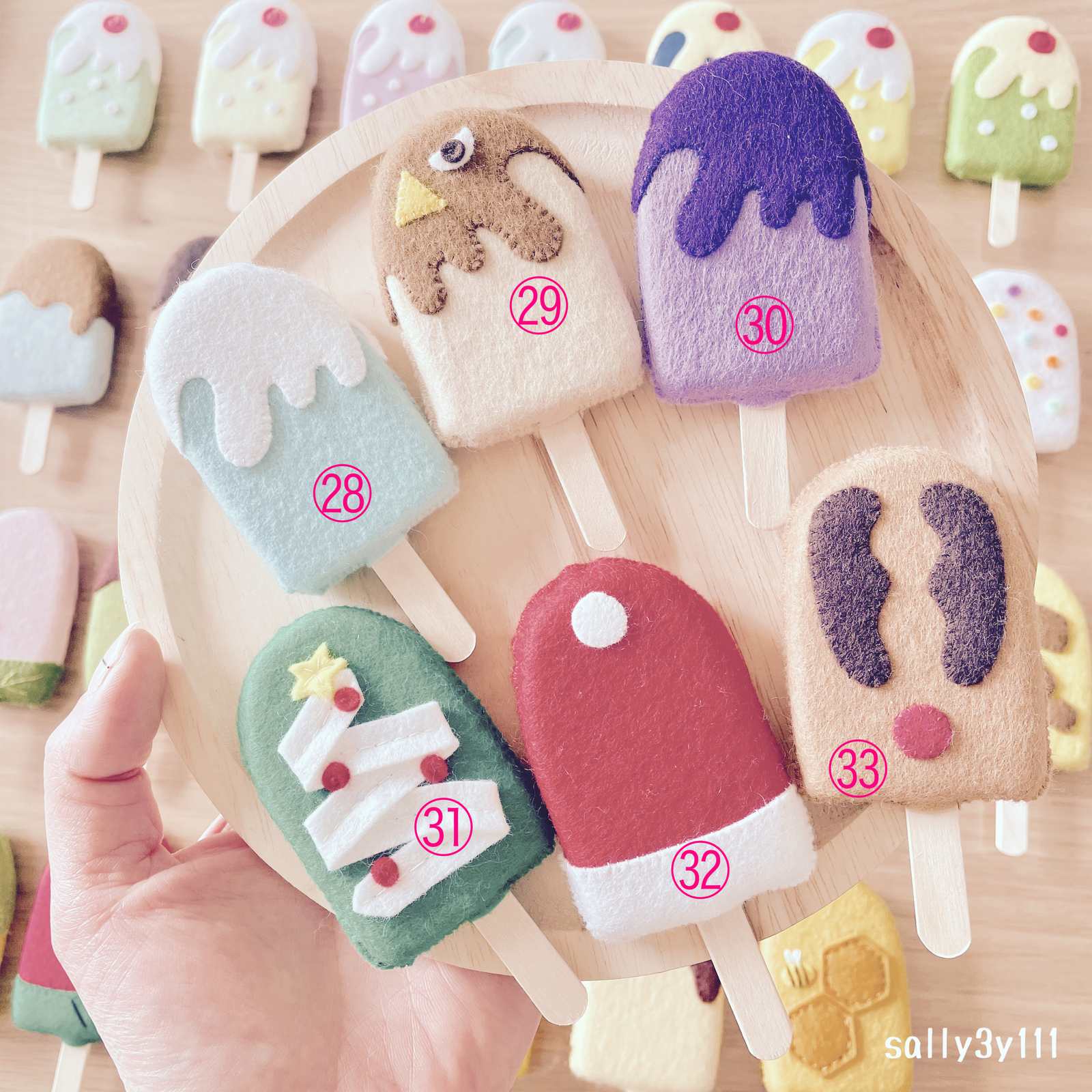 販売数73セット》2つ選んで！フェルトのアイスバー♡ままごと
