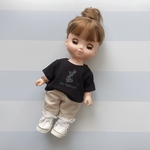 No.371¨̮♡︎ソランちゃん ホルンくん 服¨̮♡︎BIG Tシャツ 黒&パンツ