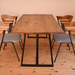 ☆matsutakeisさん専用ページ☆※受注製作※クリ材耳付きナチュラル仕上げ・アイアンテーブル