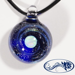 【Yasuda Glass】 ガラスの小宇宙　ミントオパール ペンダント　No.MM1147S