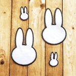 【現品　ワッペン】うさぎ🐰　でか&ちび