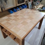 yntsk様オーダーメイド*ローテーブル＊カフェテーブル＊モザイク柄＊ヒノキ＊ハンドメイド