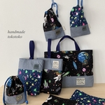 yui...様オーダー品　レッスンバッグ　シューズバッグ×2 コップ袋　ランチョンマット&巾着セット×2