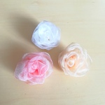 ワンコイン☆ラッピング無料☆オーガンジー1輪の薔薇2wayコサージュ オレンジ ピンク ホワイト リボンフラワー shinee ワンコイン