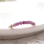 ［14kgf］ピンクサファイアのワイヤーリング 天然石 サファイヤ