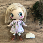 着せ替え〈単品〉レース付きワンピース　ピンク花柄ෆ̈ ハッピードール　イーマリー　