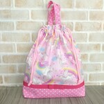 入園入学体操服袋☆持ち手つき☆ペガサス☆ピンク☆グログランリボン