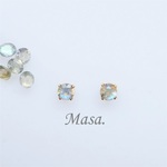 【14Ｋgf】ラブラドライトのpetitピアス