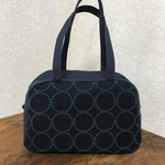ミナペルホネン ✳︎ラウンド型バッグ　タンバリン　ネイビー