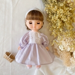 【ドール服】プチロンドのワンピース＆バブーシュカセット ラベンダー