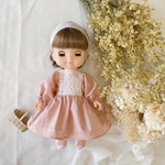 【ドール服】プチロンドのワンピース＆バブーシュカセット ストロベリークリーム