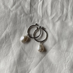 フープピアス  パール　ピアス 