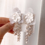 [ラスト1点セール] acrylic flower beads pierce
