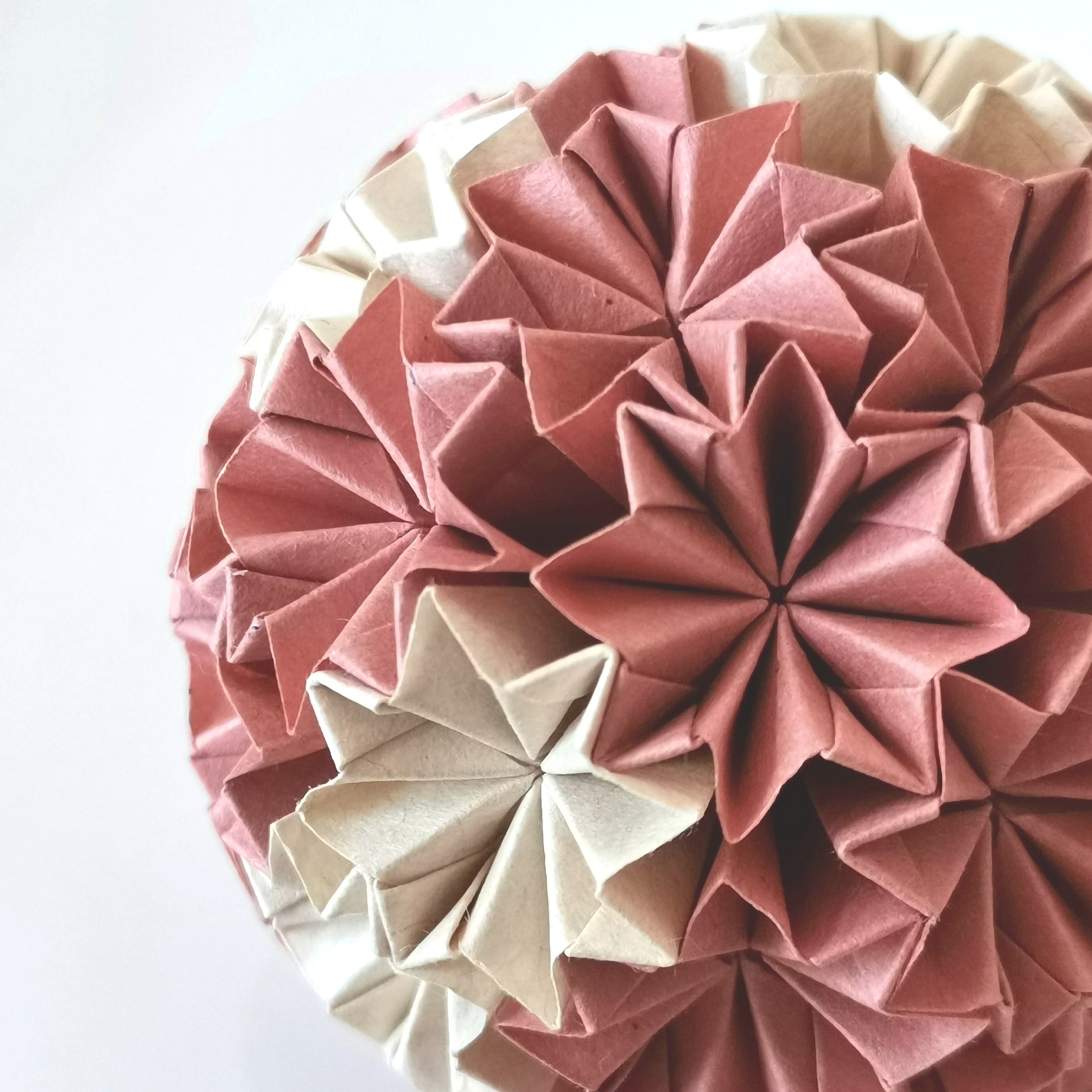 Kusudama * 折り紙 くす玉・桃・ナチュラル和モダン・ パステル