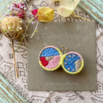 てふてふ刺繍ブローチ