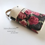 スマホポーチ♡エコバックポーチ♡RoseBlack