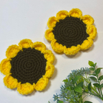 【再販】🌻ひまわり🌻アクリルエコたわしorコースターorドイリー♪(G-77)