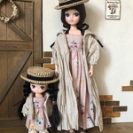 リカちゃん服＊セーラーカラー羽織りワンピセット・リカちゃんとミキちゃん