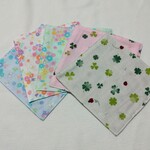 女の子♡４重ガーゼハンカチ　５枚【送料無料】